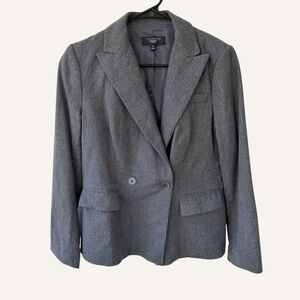 Talbots Charcoal Gray‎ Wool Women's Blazer Size 8 Petite
